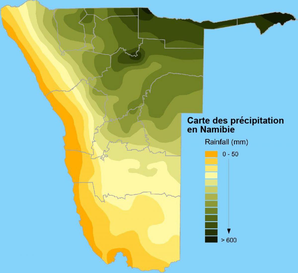 Mapa de Namibia choivas