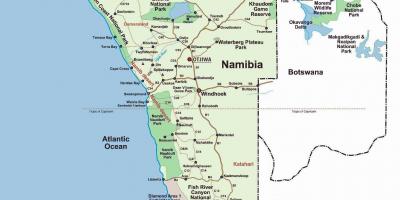 Esqueleto costa Namibia mapa
